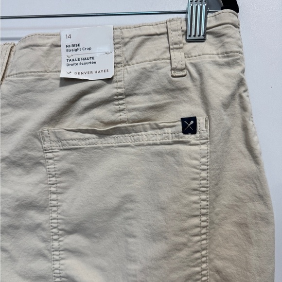 Denver Hayes Hi-Rise Straight Crop Pants Beige - Picture 8 of 13